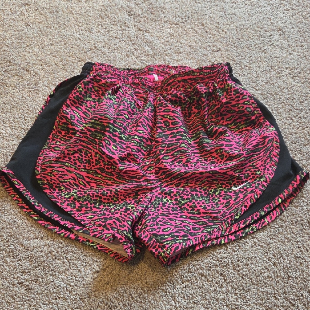 Nike Pink and Black Athletic Shorts